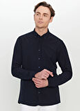 Altınyıldız Classics Slim Fit Düğmeli Yaka Lacivert Erkek Gömlek ACE020252171_LAC