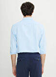 Altınyıldız Classics Slim Fit Düğmeli Yaka Mavi Erkek Gömlek ACE020252171_MAV