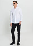 Altınyıldız Classics Slim Fit Düğmeli Yaka Beyaz Erkek Gömlek ACE020252040_BYZ