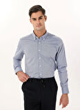 Altınyıldız Classics Slim Fit Düğmeli Yaka Lacivert Erkek Gömlek ACE020252040_LAC