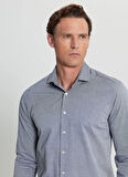 Altınyıldız Classics Slim Fit Düğmeli Yaka Siyah Erkek Gömlek ACE020252040_SYH