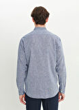 Altınyıldız Classics Comfort Fit Hakim Yaka Lacivert Erkek Gömlek ACE020252167_LAC
