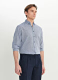 Altınyıldız Classics Comfort Fit Düğmeli Yaka Lacivert Erkek Gömlek ACE020252163_LAC
