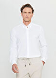 Altınyıldız Classics Slim Fit Düğmeli Yaka Beyaz Erkek Gömlek ACE020252157_BYZ