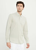Altınyıldız Classics Slim Fit Düğmeli Yaka Haki Erkek Gömlek ACE020252157_HAK
