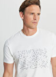 Altınyıldız Classics Bisiklet Yaka Baskılı Ekru Erkek T-Shirt ACE091252412_EKR