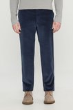 Pamuklu Kadife Slim Fit Dar Kesim Yan Cepli Desenli Pantolon