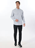 Altınyıldız Classics Slim Fit Düğmeli Yaka Gri Erkek Gömlek ACE020252040_GRI