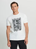 Altınyıldız Classics Bisiklet Yaka Baskılı Ekru Erkek T-Shirt ACE091252408_EKR