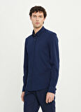 Altınyıldız Classics Slim Fit Düğmeli Yaka Lacivert Erkek Gömlek ACE020252157_LAC