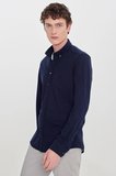 Altınyıldız Classics Slim Fit Düğmeli Yaka Lacivert Erkek Gömlek ACE020252157_LAC