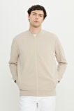 Pamuklu Standart Fit Normal Kesim Kolej Yaka Yan Cep Sweatshirt