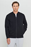 Pamuklu Standart Fit Normal Kesim Kolej Yaka Yan Cep Sweatshirt