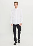 Altınyıldız Classics Slim Fit Düğmeli Yaka Beyaz Erkek Gömlek ACE020261469_BYZ