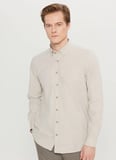 Altınyıldız Classics Slim Fit Düğmeli Yaka Bej Erkek Gömlek ACE020261519_BEJ