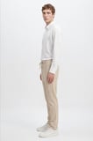 360 Her Yöne Esneyen Slim Fit Yan Cepli Diagonal Desenli Esnek Casual Pantolon