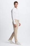 360 Her Yöne Esneyen Slim Fit Yan Cepli Diagonal Desenli Esnek Casual Pantolon