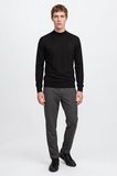 Slim Fit Dar Kesim Beli Bağlamalı Yan Cepli Diagonal Desenli Esnek Casual Pantolon