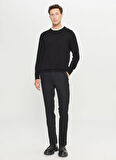 Altınyıldız Classics Lastikli Bel Duble Paça Slim Fit Siyah Erkek Pantolon ACE001261487_SYH