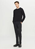 Altınyıldız Classics Lastikli Bel Duble Paça Slim Fit Siyah Erkek Pantolon ACE001261487_SYH