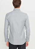 Altınyıldız Classics Slim Fit Düğmeli Yaka Gri Erkek Gömlek ACE020261321_GRI