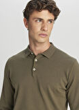 Altınyıldız Classics Polo Yaka Standart Haki Erkek Kazak ACE043261436_HAK