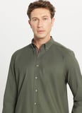 Altınyıldız Classics Slim Fit Düğmeli Yaka Haki Erkek Gömlek ACE020261467_HAK