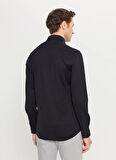 Altınyıldız Classics Slim Fit Düğmeli Yaka Siyah Erkek Gömlek ACE020261469_SYH