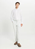 Altınyıldız Classics Bağlamalı Bel Duble Paça Slim Fit Gri Erkek Pantolon ACE001261335_GRI