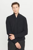 Pamuklu Standart Fit Normal Kesim Bato Yaka Jakarlı Triko Kazak