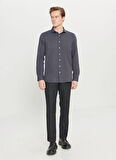 Altınyıldız Classics Tailored Fit İtalyan Yaka Antrasit Erkek Gömlek ACE020261600_ATR