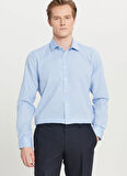 Altınyıldız Classics Tailored Fit Klasik Yaka Mavi - Beyaz Erkek Gömlek ACE020261602_MVB