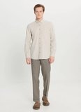 Altınyıldız Classics Slim Fit Düğmeli Yaka Bej Erkek Gömlek ACE020261519_BEJ