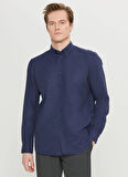 Altınyıldız Classics Slim Fit Düğmeli Yaka Lacivert Erkek Gömlek ACE020261519_LAC