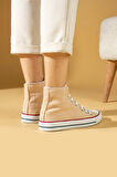 Pembe Potin Rahat Taban Cnvrs Kadın Sneaker 10-3030-22Keten