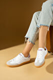 Pembe Potin Dikiş Detaylı Rahat Taban Bağcıklı Kadın Sneakers 001-1007-24ZLila