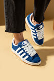 Pembe Potin Kalın Bağcıklı Şerit Detaylı Rahat Taban Kadın Sneakers 001-3458-25Beyaz