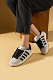 Pembe Potin Kalın Bağcıklı Şerit Detaylı Rahat Taban Kadın Sneakers 001-3458-25Siyah