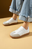 Pembe Potin Rahat Taban Bağcıklı Kadın Sneaker 001-7001-25