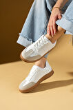 Pembe Potin Rahat Taban Bağcıklı Kadın Sneaker 001-7001-25