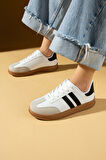 Pembe Potin Rahat Taban Bağcıklı Kadın Sneaker 001-7001-25Siyah