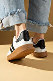 Pembe Potin Rahat Taban Bağcıklı Kadın Sneaker 001-7001-25Siyah