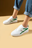 Pembe Potin Bağcıklı Air Taban Kadın Sneakers 001-1002-25ByeşilGri