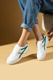 Pembe Potin Bağcıklı Air Taban Kadın Sneakers 001-1002-25ByeşilGri