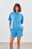 Kadın Pamuklu Pique Cepli Kısa Kol T-shirt