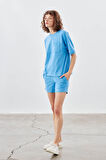 Kadın Pamuklu Pique Cepli Şort