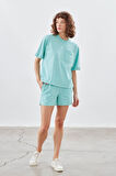 Kadın Pamuklu Pique Cepli Şort