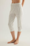 Kadın Pamuklu Kapri Pijama Altı