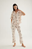 Kadın Pamuklu Uzun Pijama Altı
