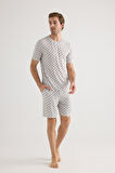 Erkek Modal Kısa Kollu Şortlu Pijama Takımı